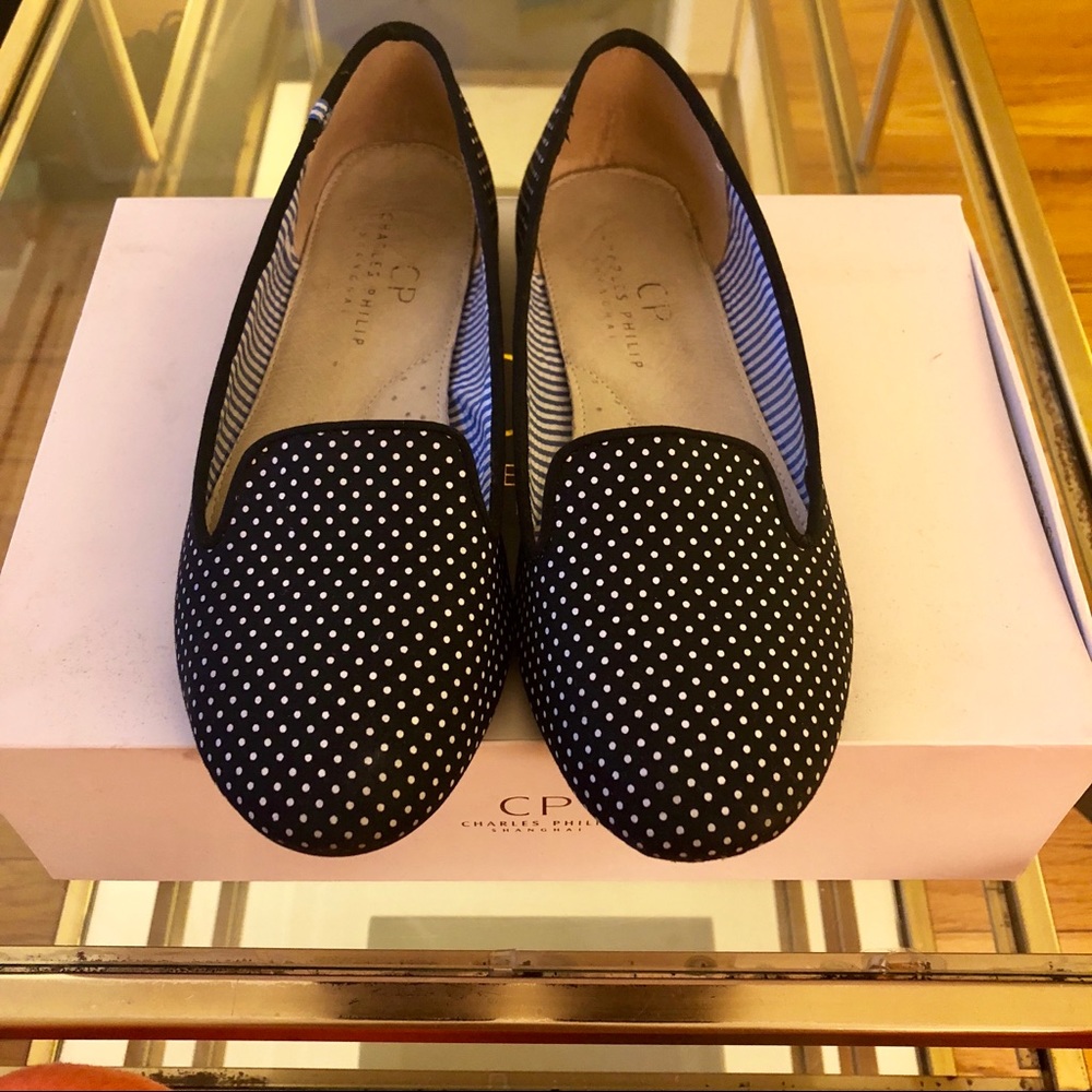 CHARLES PHILIP SHANGHAI Polka Dot Loafers
